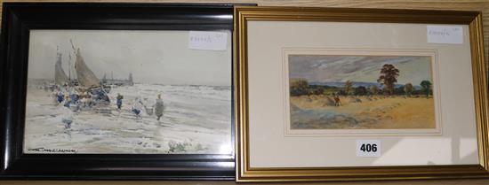 Victor Noble Rainbird Fisherfolk, signed,